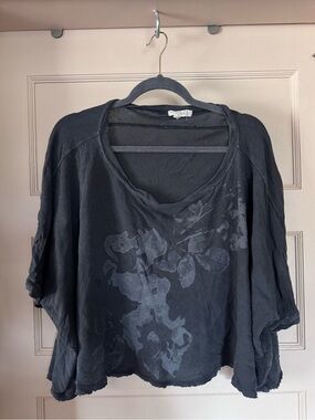 torrid Charcoal Floral-Print Crop Top